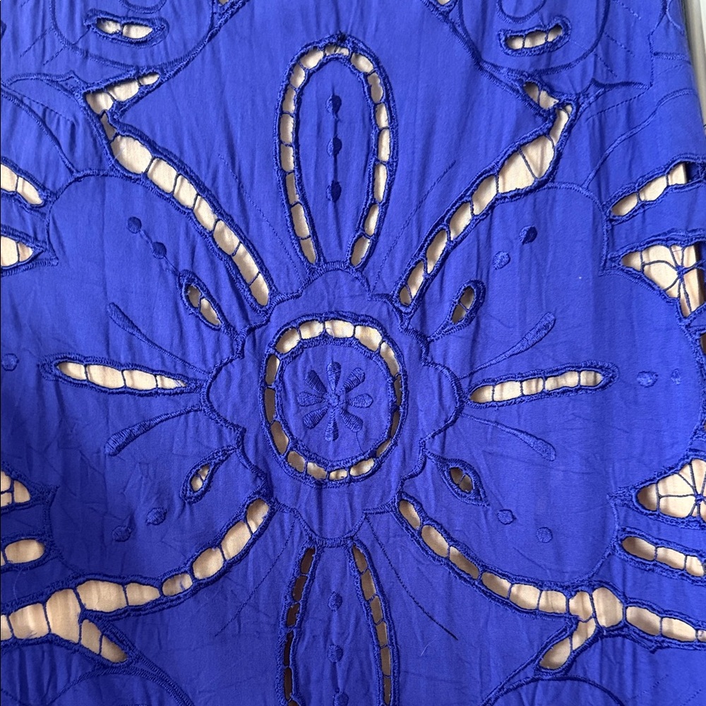 Free People purple/Royal Blue Sleeveless Cutout Embroidered Dress - Picture 2 of 8